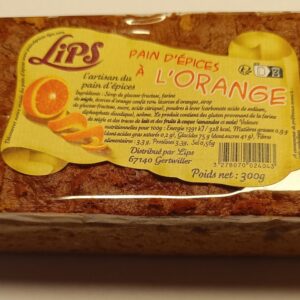 Pain d'épices à l'Orange tranché 300g REF 2404